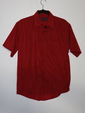 Marcello Donnofrio Red Button-Up Shirt Short Sleeve (Men’s S/P)